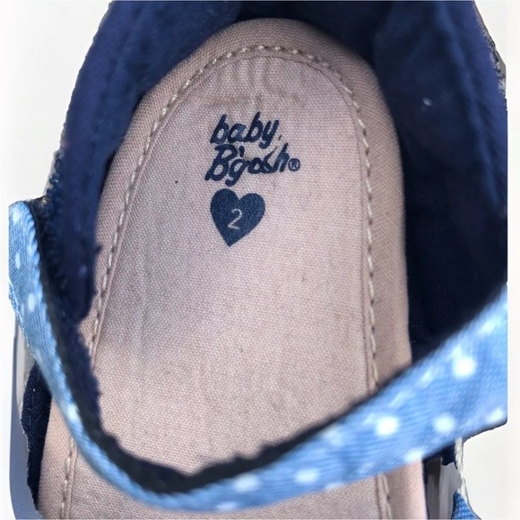 NEW- OshKosh B'gosh GIRLS Mary Janes - SHOES - Blue/White - Size 2, 3-6M, NWT - Picture 7 of 8